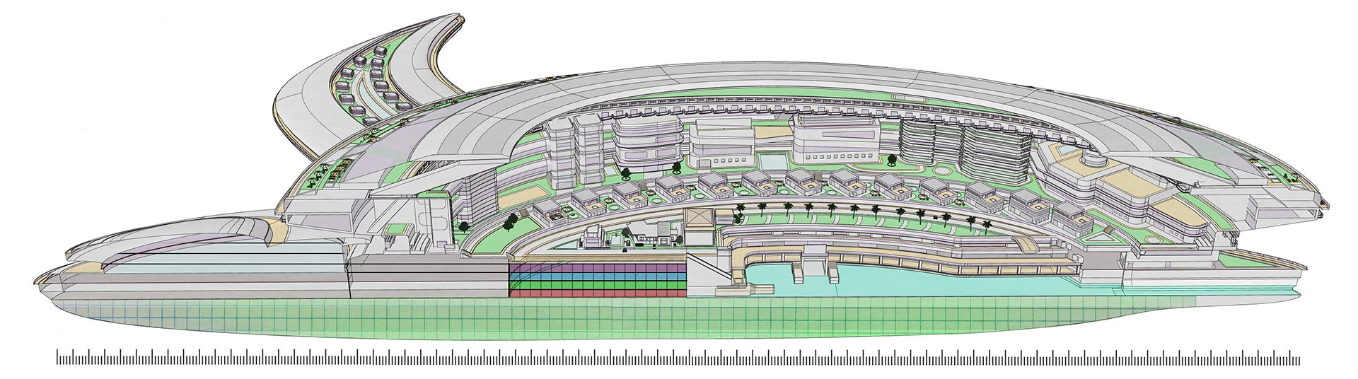 Гигантский плавучий город может стать самой большой яхтой в мире (фото)